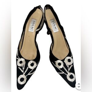Isaac Mizrahi Black Slingback Shoes 8 B